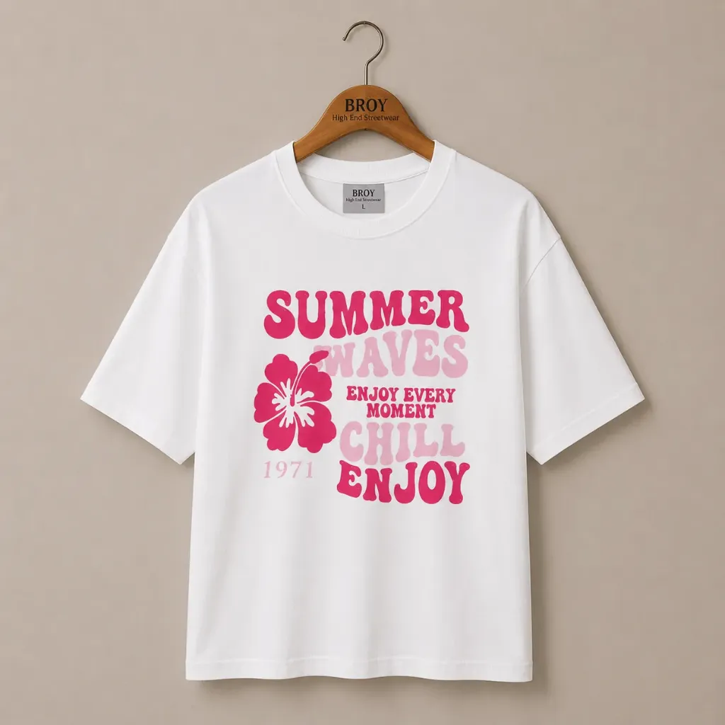 T-shirt Summer Waves (XS (36), Demi-manche)