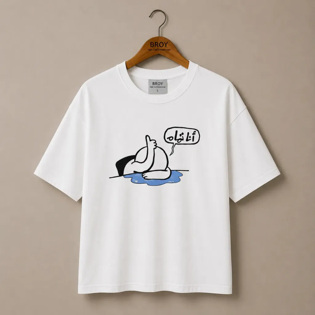 T-shirt oversize أنا تمام