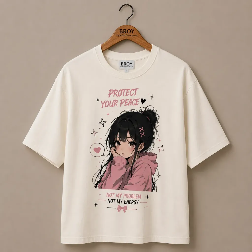 T-shirt Peace (XS (36), Blanc)